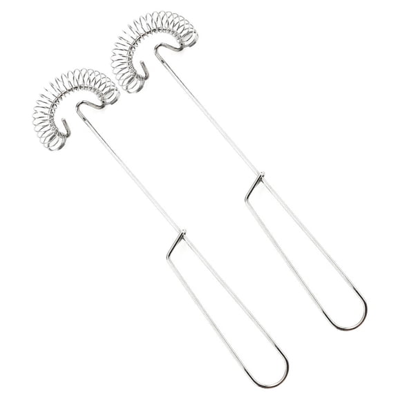HAMPPLIES Eggbeater Whisk Hand Mixer Plated Silver Stainless Steel for Kitchen Use 2Pcs