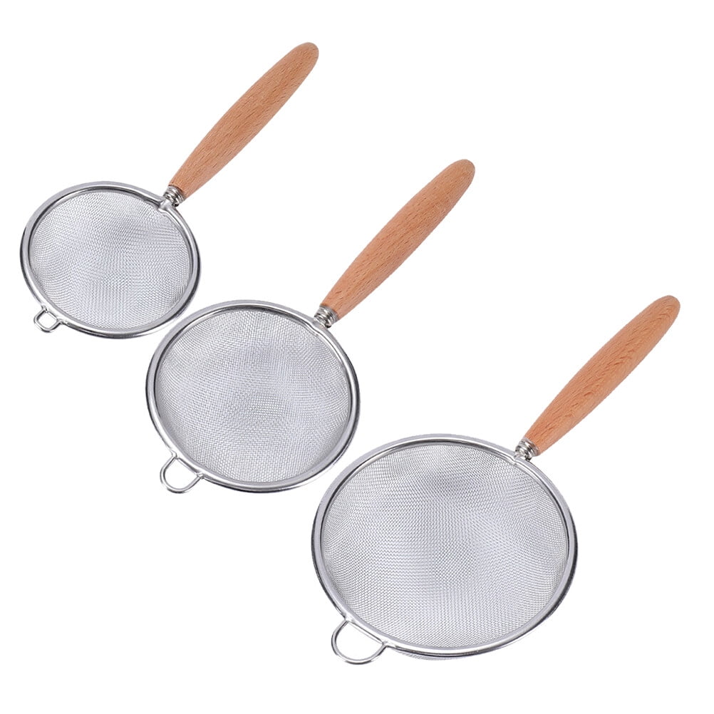 Three Funnels HAMPPLIES 3-Piece Stainless Steel Kitchen Funnel Set with Fine Mesh ...