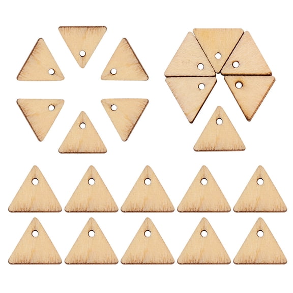 HAMPPLIES 300Pcs Display Triangles Wood for Home and Christmas Decor