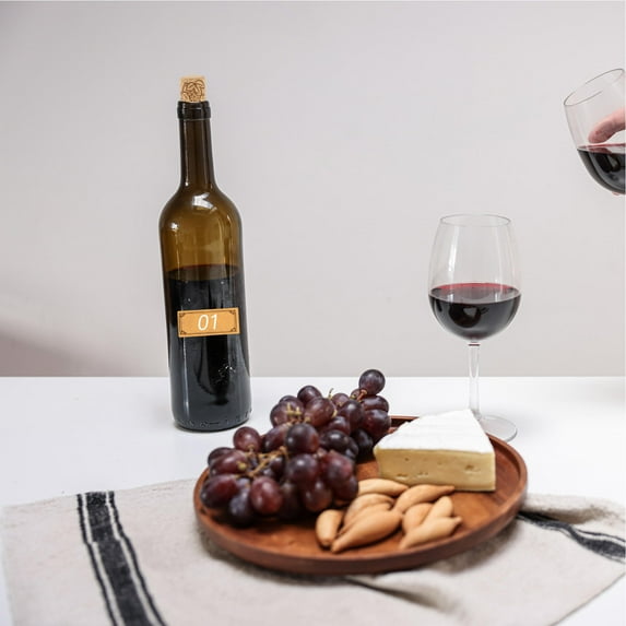 HAMPPLIES 300Pcs Wine Bottle Label Stickers Paper for Glass Containers 2.8x1.2in