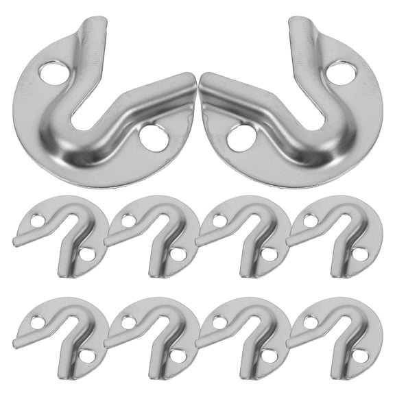 HAMPPLIES 30Pcs Metal Keyhole Picture Frame Fasteners Hidden Mounting Hooks Plated Silver