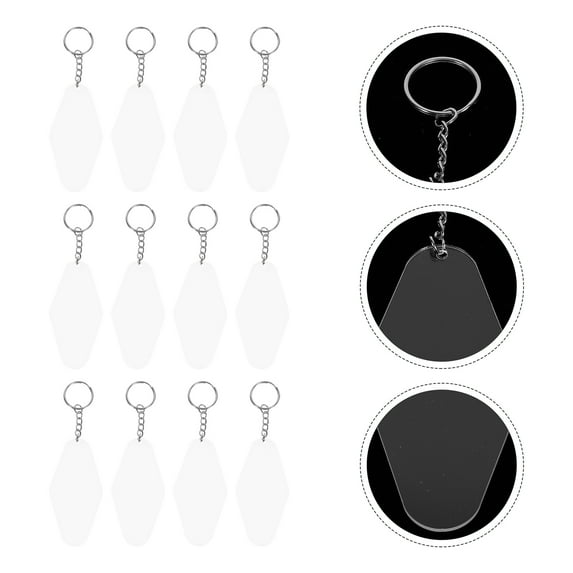 HAMPPLIES 30Sets Keychains with Tag for Classification Acrylic for Hotel Use