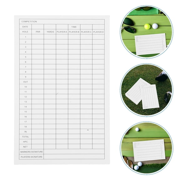 HAMPPLIES 32-Piece Golf Scorecard Organizer Set with Compact Score Pad and Advanced Scoring System for Golfers