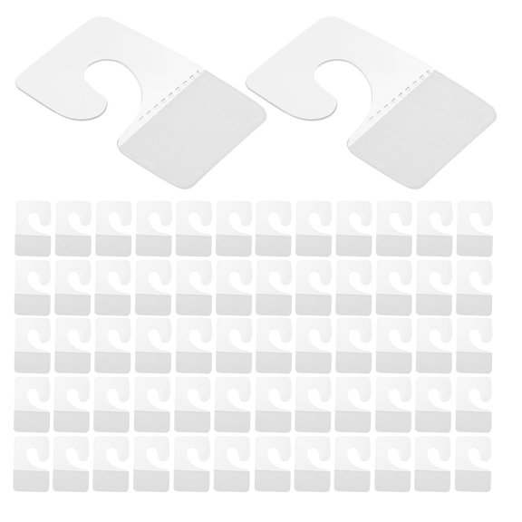 HAMPPLIES 360Pcs Clear Sticky Hook Tabs for Household and Retail Use Easy Installation Removable Adhesive Hooks