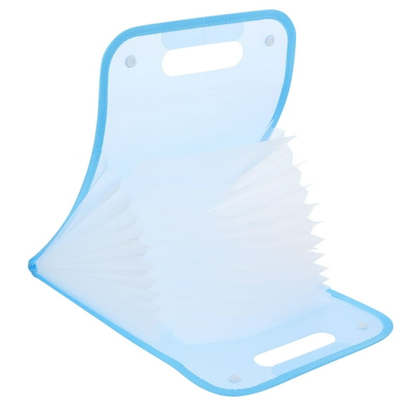 HAMPPLIES 37X24cm Blue Standing File Folder for Receipts Organization in Office