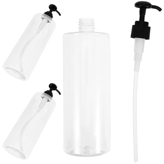 HAMPPLIES 3PCS Black Refillable Shower Gel Bottle Round Shoulder Lotion Bottles for Trip with Liquid Dispensing