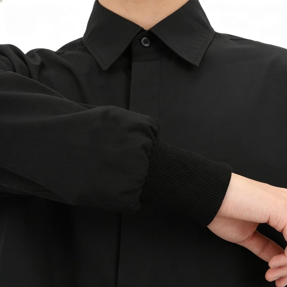 HAMPPLIES 3 Pairs Black Ribbed Tubular Knit Stretchy Cuffs Sleeve Repair Accessories for Jackets and Sweaters