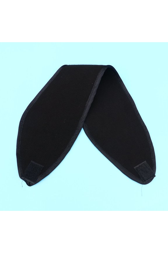 3Pcs Black Stretchy Headband with Double Layer Fleece and Polyester Binding for Ear Protection