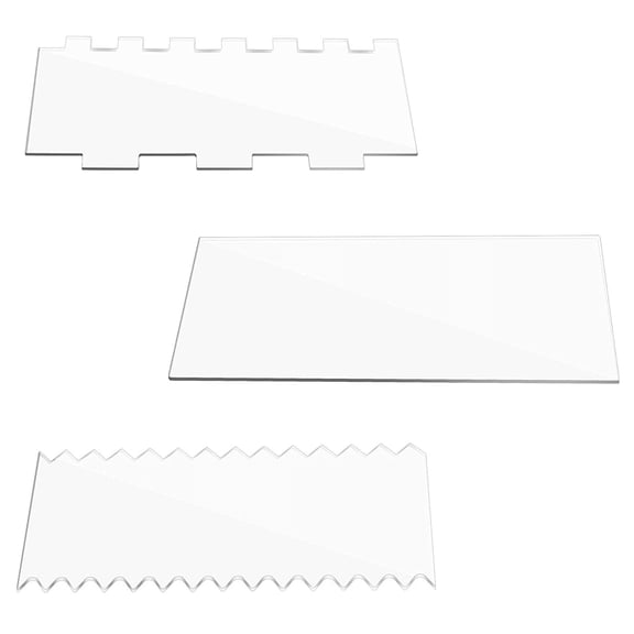 HAMPPLIES 3Pcs Cake Icing Tools Acrylic Material Nonstick for Baking Supplies