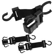 HAMPPLIES 3-Pack Car Coat Hangers, Black Plastic Auto Seat Back Headrest Organizer 3-Hook Rack for Jackets, Bags, Purses, Hats