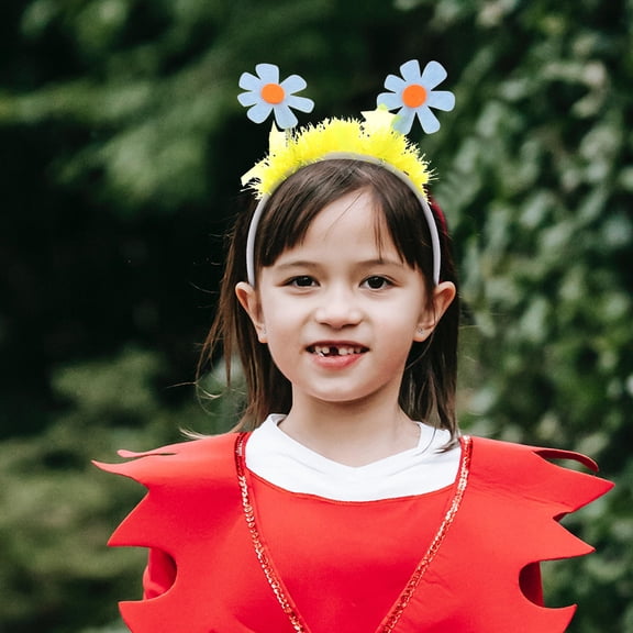 HAMPPLIES 3Pcs Glow Star Headbands with Tinsel for Party Decorations Concerts and Holiday Events