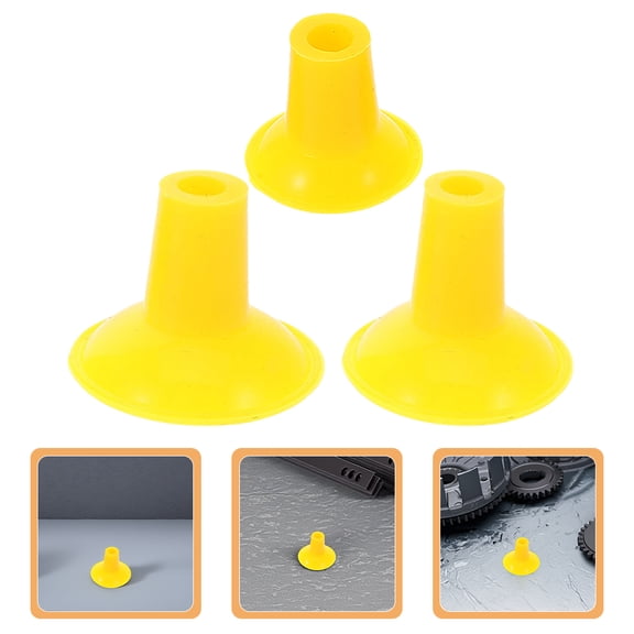 HAMPPLIES 3Pcs Heavy Duty Pneumatic Valve Grinding Tool Set Yellow Automotive Suction Plates
