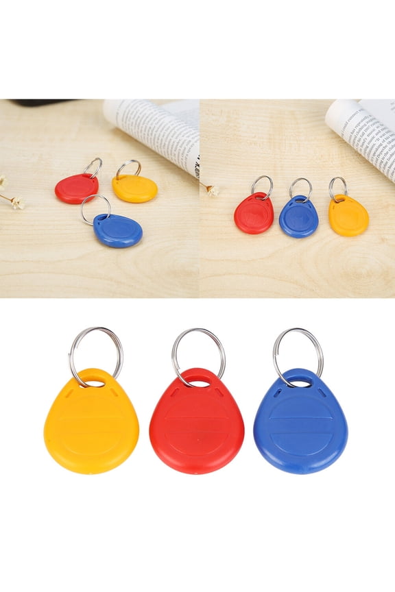 3Pcs Assorted Color Id Card Key Fobs for Entry Access and Attendance Recording