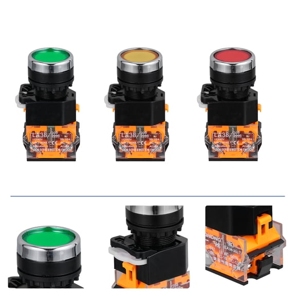 HAMPPLIES 3Pcs Mini Momentary Push Button Switch Red Plastic for Circuit Control