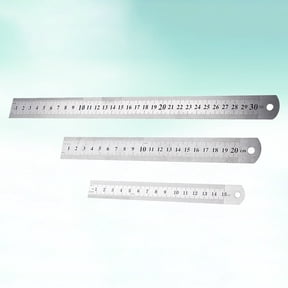 HAMPPLIES 3-Pack Precision Stainless Steel Metal Rulers, Double-Sided Plated for Accurate Measurement