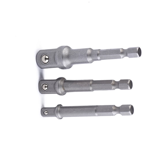 HAMPPLIES 3-Piece Right Angle Drill Bit Adapter Set, Heavy Duty Plated Stainless Steel for Easy Installation