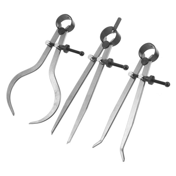 HAMPPLIES 3Pcs Spring Caliper Measuring Calipers Set with Sturdy Metal Construction for Woodworking