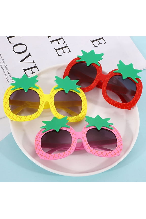 3Pcs Toddler Sunglasses Girls Festive Style Pineapple Design For Little Girls Birthday And Carnival