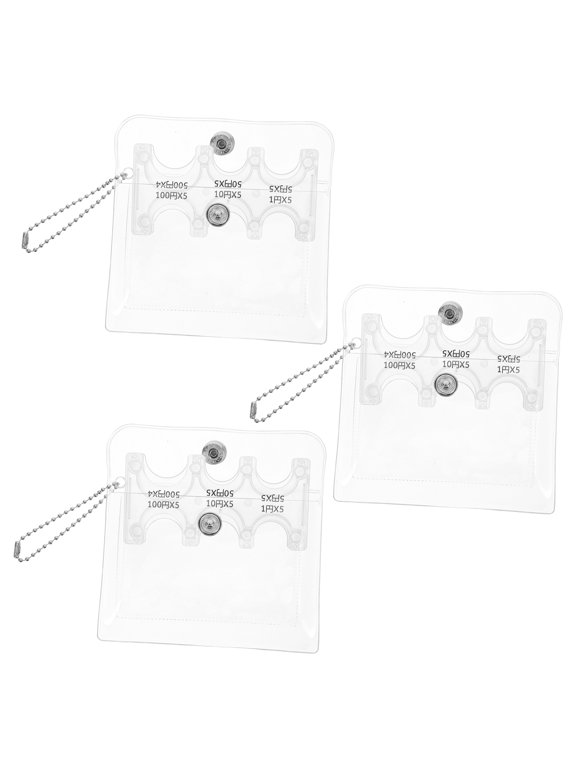 Transparent PVC Travel Case Organizer for Japanese Yen Currency