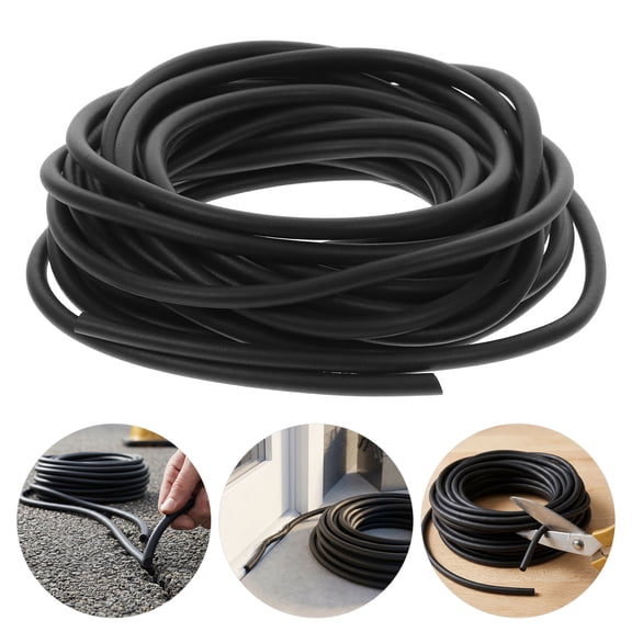 HAMPPLIES 3Pcs Weather Resistant Black Foam Backer Rod for Outdoor Concrete Expansion Joint Filling