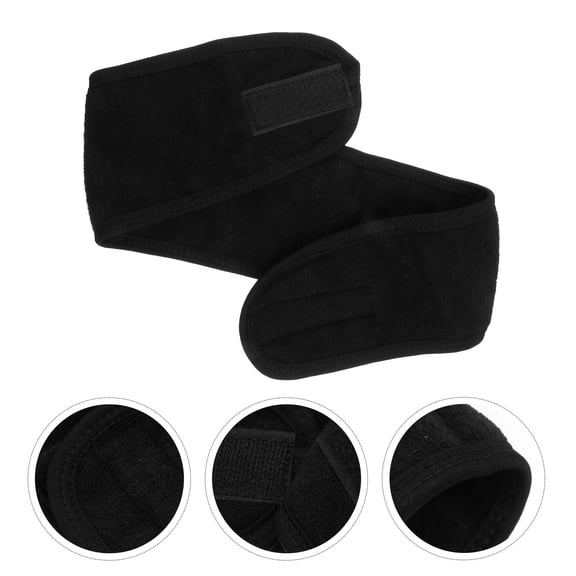 HAMPPLIES 3Pcs Hair Hoops Black Premium Cloth Headwrap for Face Washing and Exercise