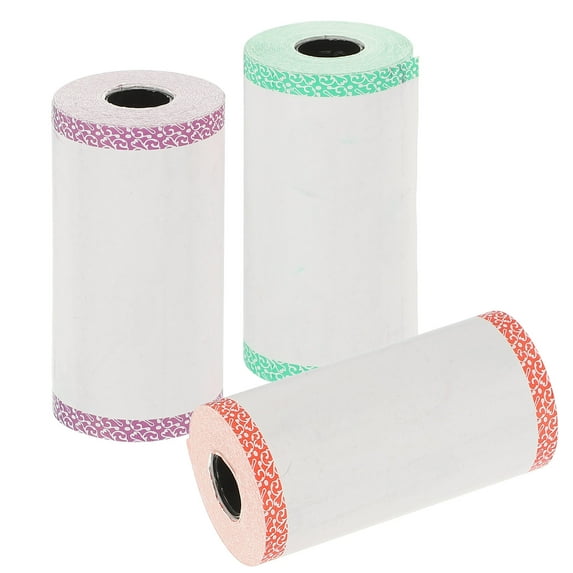 HAMPPLIES 3Pcs Yellow Mini Thermal Paper For Portable Thermal Printers