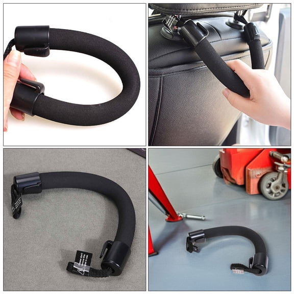 HAMPPLIES 3pcs Car Interior Handle Black Plastic Grab Bar For Daily Commutes Easy Installation