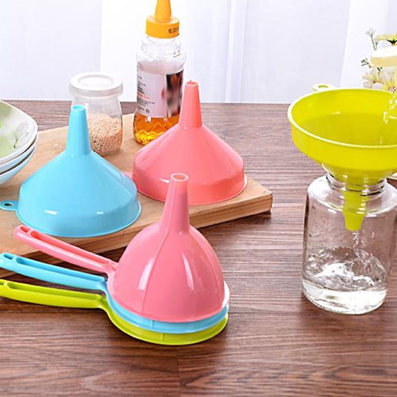 HAMPPLIES 3pcs Wide Spout Funnel Food Grade Plastic for Baking and Cooking Needs