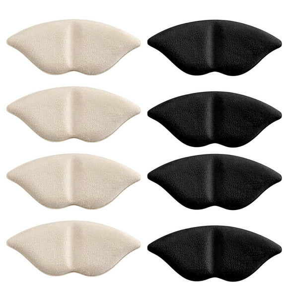 HAMPPLIES 4 Pairs Adhesive Heel Liners for Women and Men with Pressure Relief Function