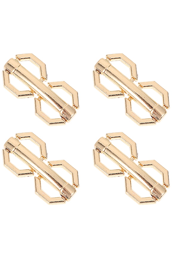 4Pcs Alloy Shoe Buckles with D-Shaped Design for Backpack and Belt Decoration