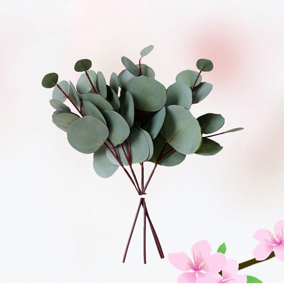 HAMPPLIES 4Pcs Artificial Eucalyptus Leaf Ornaments Eye Relaxation For Wedding And .6x5.9x1.2in