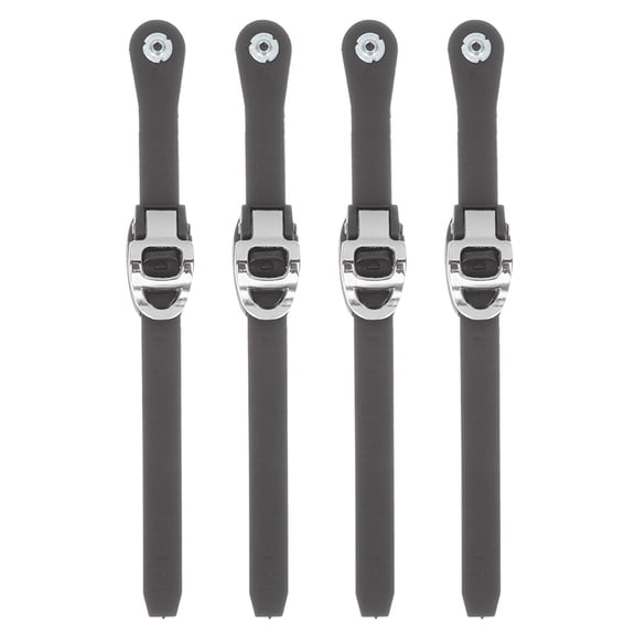 HAMPPLIES 4-Pack Black Plastic Speed Skate Buckles Replacement Straps for Roller Skate Accessories and Gear