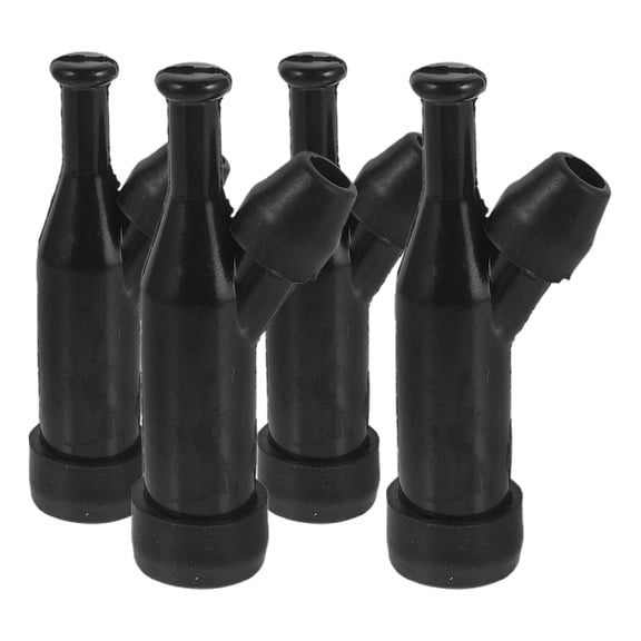 HAMPPLIES 4Pcs Black Spark Plug Cap Set for Automotive Generators High Temperature and Corrosion Resistant