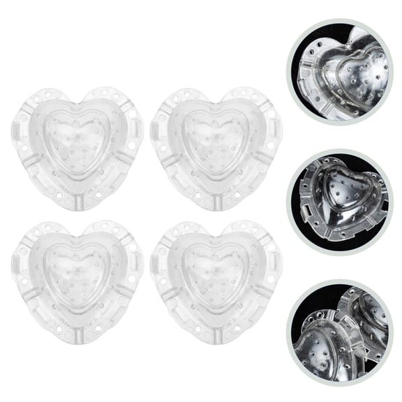 HAMPPLIES 4Pcs Strawberry Molds Adorable Forming Mold Transparent for Kitchen Use
