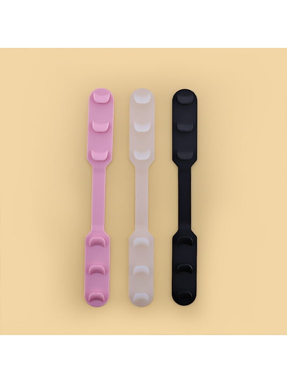 4Pcs Elastic Mask Band Buckle Black Adjustable Mask Accessories for Comfortable Daily Wear
