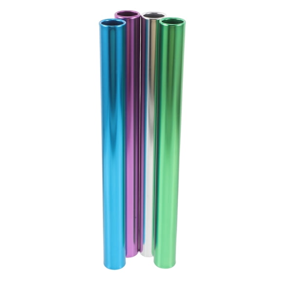 HAMPPLIES 4Pcs Aluminum Alloy Relay Baton for Running Sprint Race with Electroplated Finish