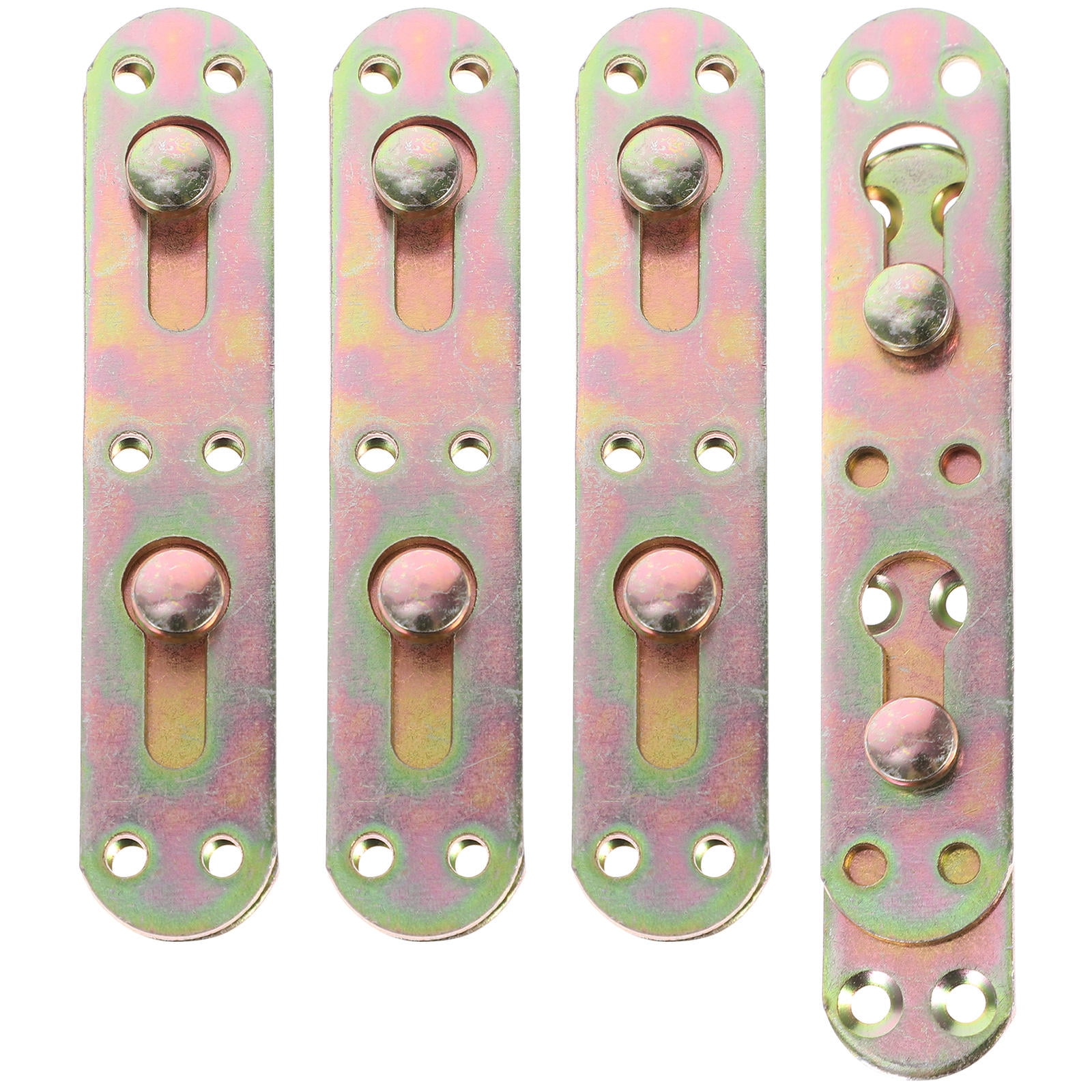 HAMPPLIES 4Pcs Golden Bed Rail Fittings for Furniture Bed Rail Fittings ...