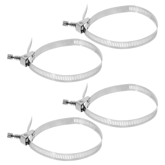 HAMPPLIES 4-Pack Heavy Duty Stainless Steel Band Clamps with Quick Release, Industrial and Home Repair Tool Set