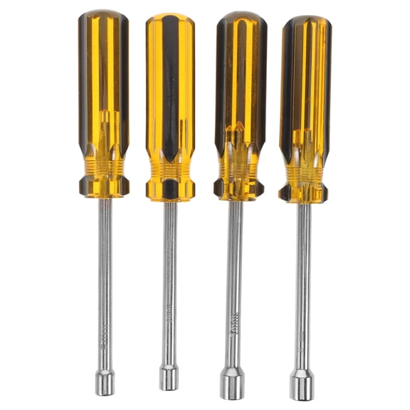 HAMPPLIES 4Pcs Multipurpose Hexagon Screwdriver Set with Quick Release Bit Holder for Efficient Repair Work