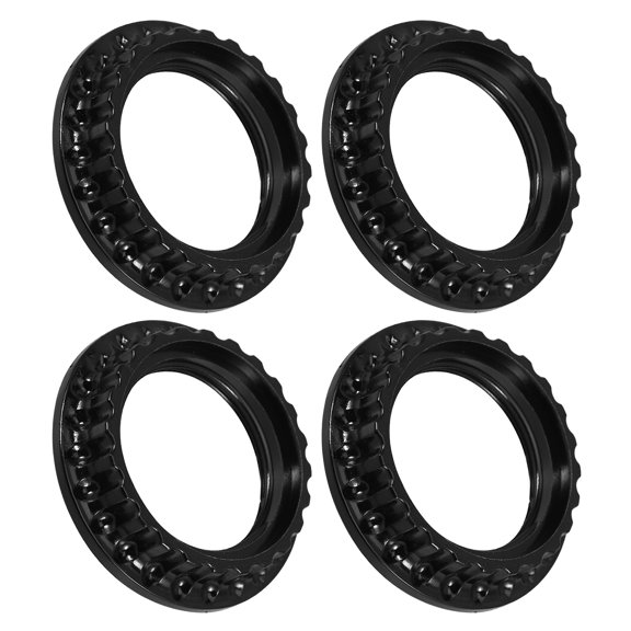 HAMPPLIES Heatproof Black Bakelite Lamp Base Retaining Ring Easy Install 4Pcs