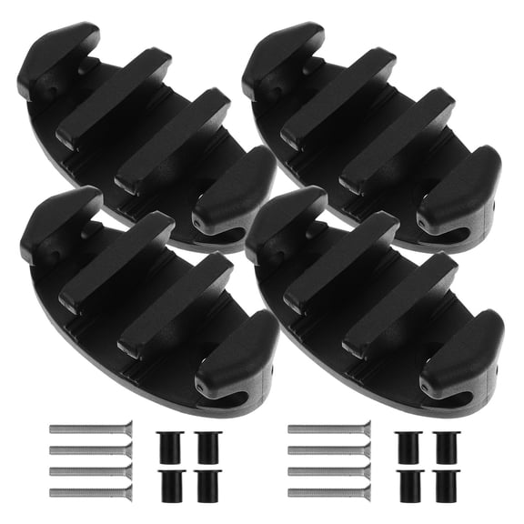 HAMPPLIES 4Pcs Marine Grade Nylon Cleat Bolt for Kayak and Small Boats Black Durable Design