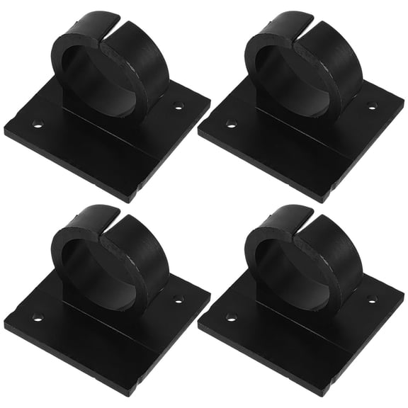 HAMPPLIES 4Pcs Microphone Logo Flag Station Clip Black for Home Use with Creative Design and Large Display Area