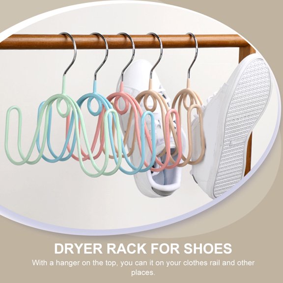 HAMPPLIES 4PCS Dryer Hanger for Shoes PVC Space Saving for Apartment Residents
