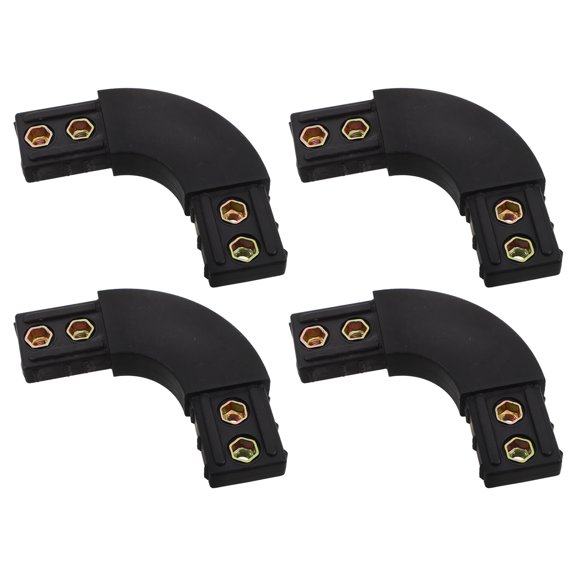 HAMPPLIES 4Pcs Plastic Bed Slat Frame Hardware Black with 90 Degree Square Tube Joint