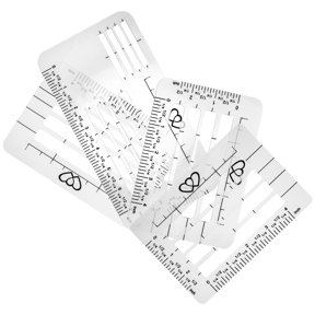 HAMPPLIES 4Pcs Plastic Envelope Addressing Template with Ruler and Lettering Guide for Journals