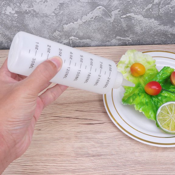 HAMPPLIES 4Pcs Plastic Squeeze Container Transparent Condiment Bottles for Serving Daily Life