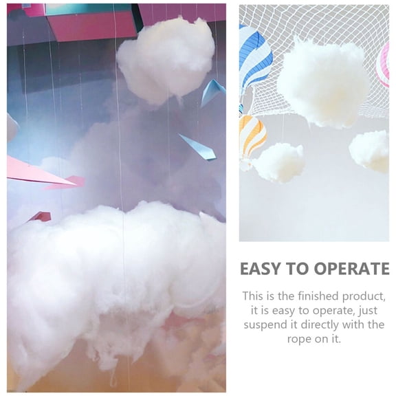 HAMPPLIES White Cotton Cloud Shaped Pendant for Wedding and Home Decor