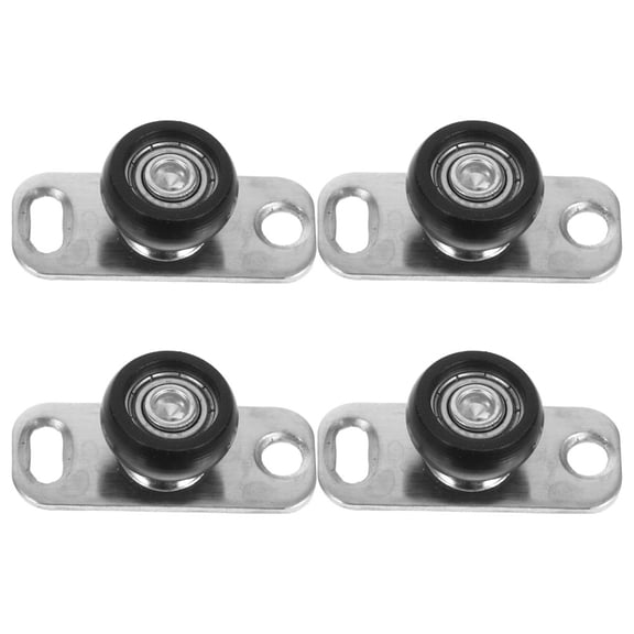 HAMPPLIES 4Pcs Stainless Steel Sliding Barn Door Floor Guide for Glass Door Precise Adjustment