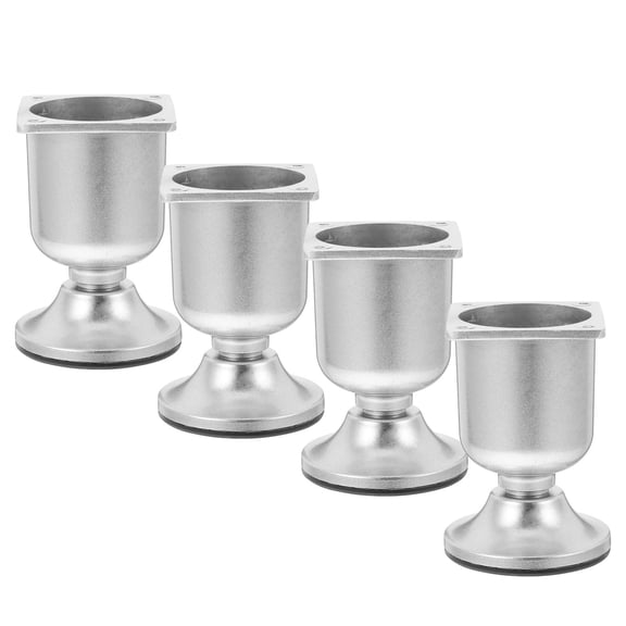 HAMPPLIES Set of 4 Aluminum Alloy Coffee Table Legs with Plated , Furniture Feet Replacement