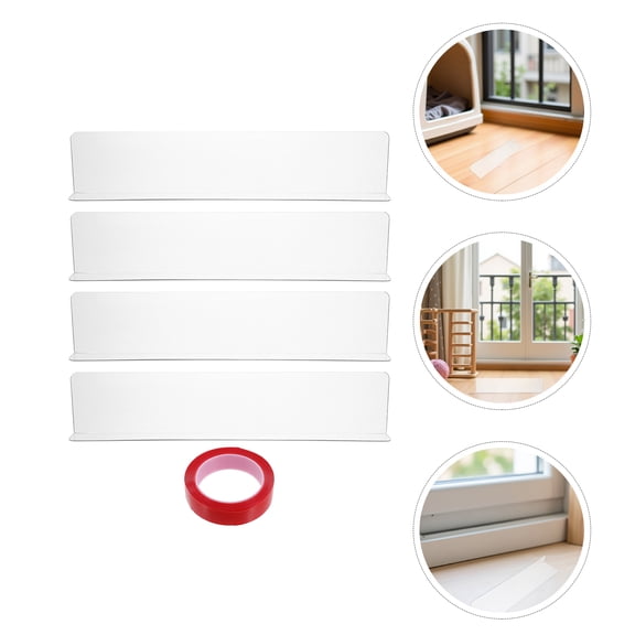 HAMPPLIES 4Pcs Transparent Window Sill Protector Durable ABS Plastic Pet Window Edge Guard